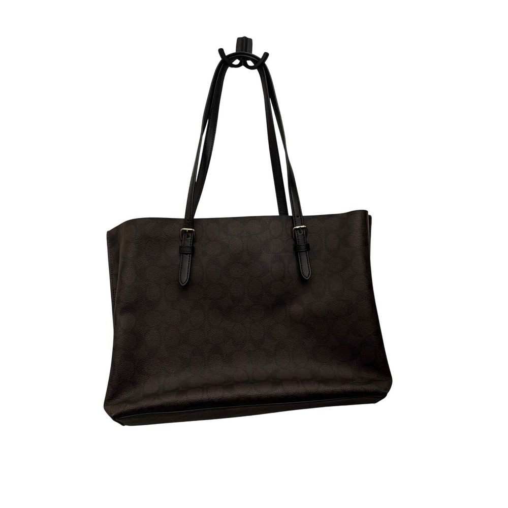 Coach Tote Bag Signature Canvas Dark Brown Black E2140-1665 - Picture 5 of 11